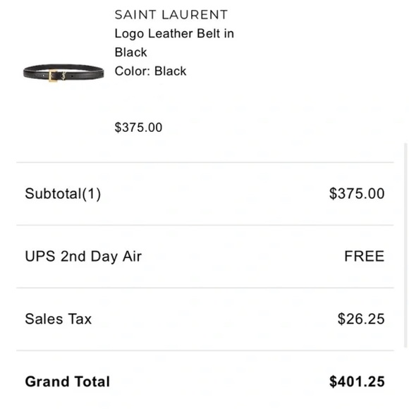 Saint Laurent YSL MONOGRAM BELT